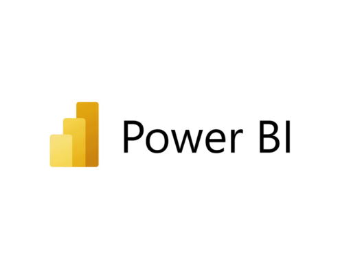 Power BI logo on white background.