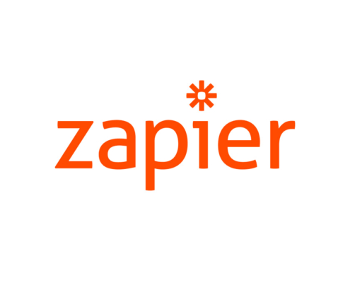 zapier logo on white background.