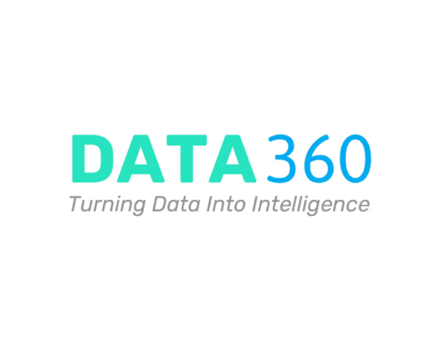 Data 360 logo with tagline, "Turning Data Into Intelligence", on white background