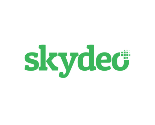 skydeo logo on white background.