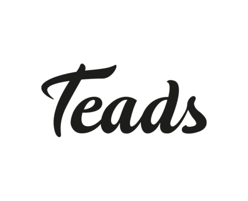Teads logo on white background.