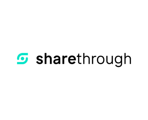 sharethrough logo on white background.