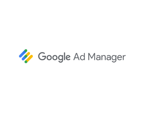 Google Ad Manager logo on white background.